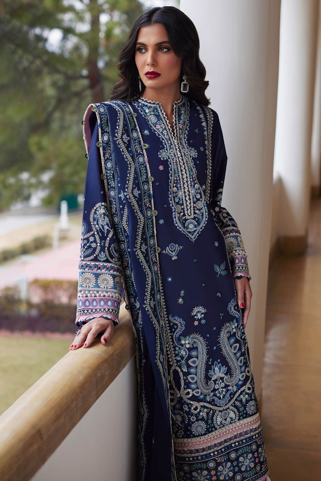 Elan | Lawn24 | MAHROSH (EL24-04 B) -  Elan Luxury - Original Designer Dress - House of Maryam