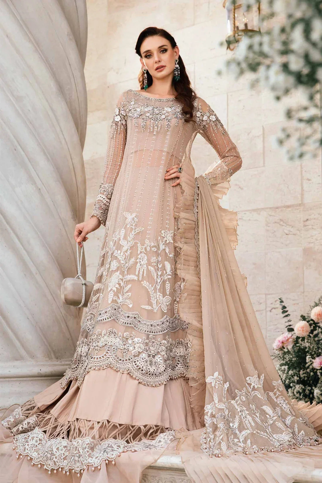 Maria B | Mbroidered Fabrics 2024 | BD-2801 -  Maria B Bridal - Original Designer Dress - House of Maryam