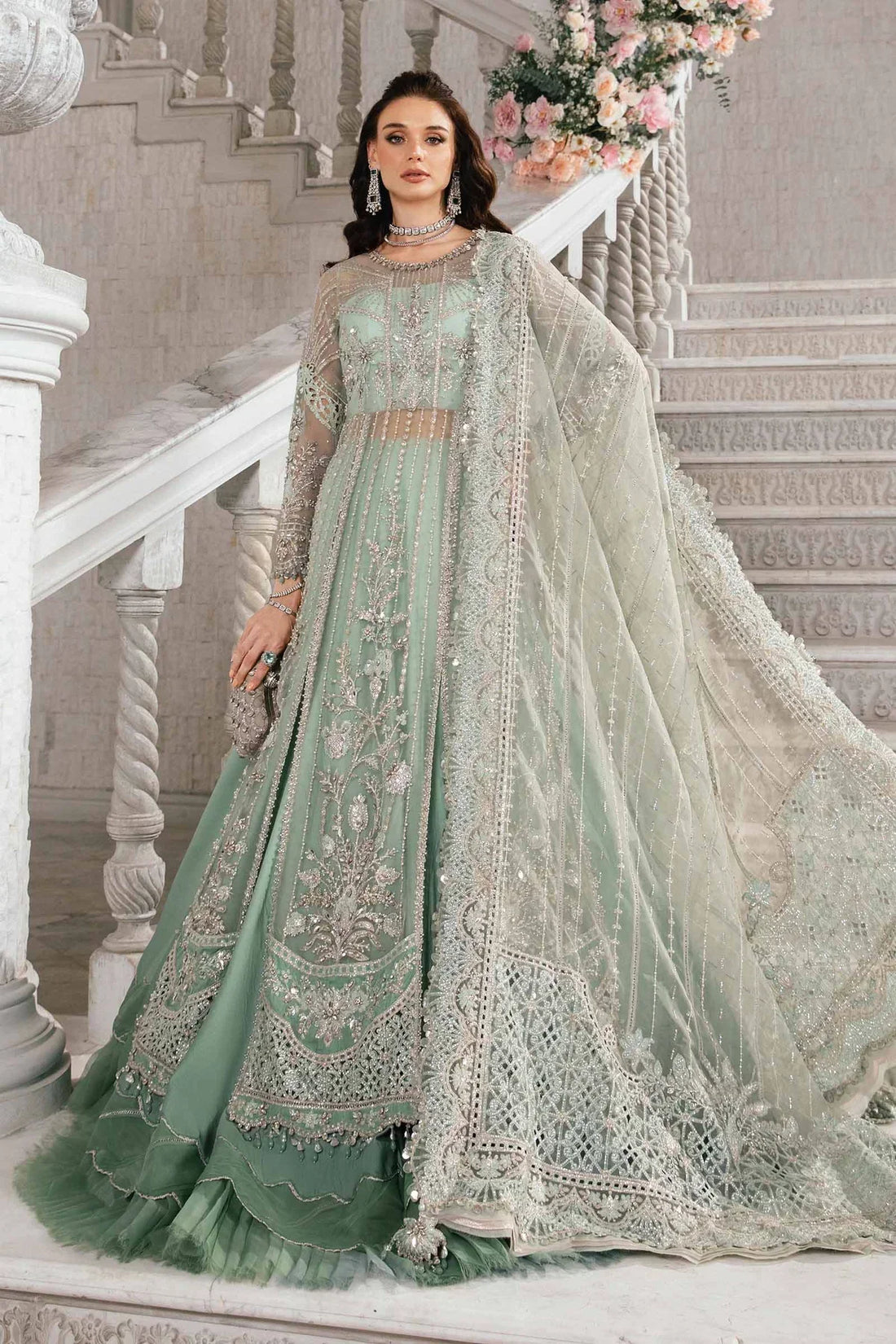 Maria B | Mbroidered Fabrics 2024 | BD-2803 -  Maria B Bridal - Original Designer Dress - House of Maryam