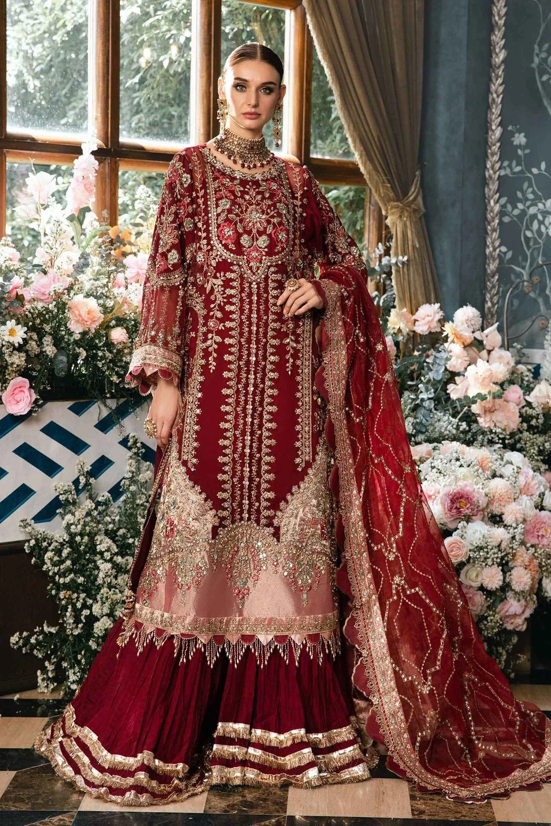 Maria B | Mbroidered Fabrics 2024 | BD-2807 -  Maria B Bridal - Original Designer Dress - House of Maryam