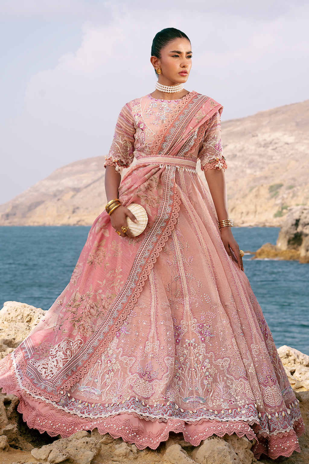 AJR Couture | Dastan Luxury Lawn 25 | Flair -  AJR Couture Ladies Clothes - Original Designer Dress - House of Maryam