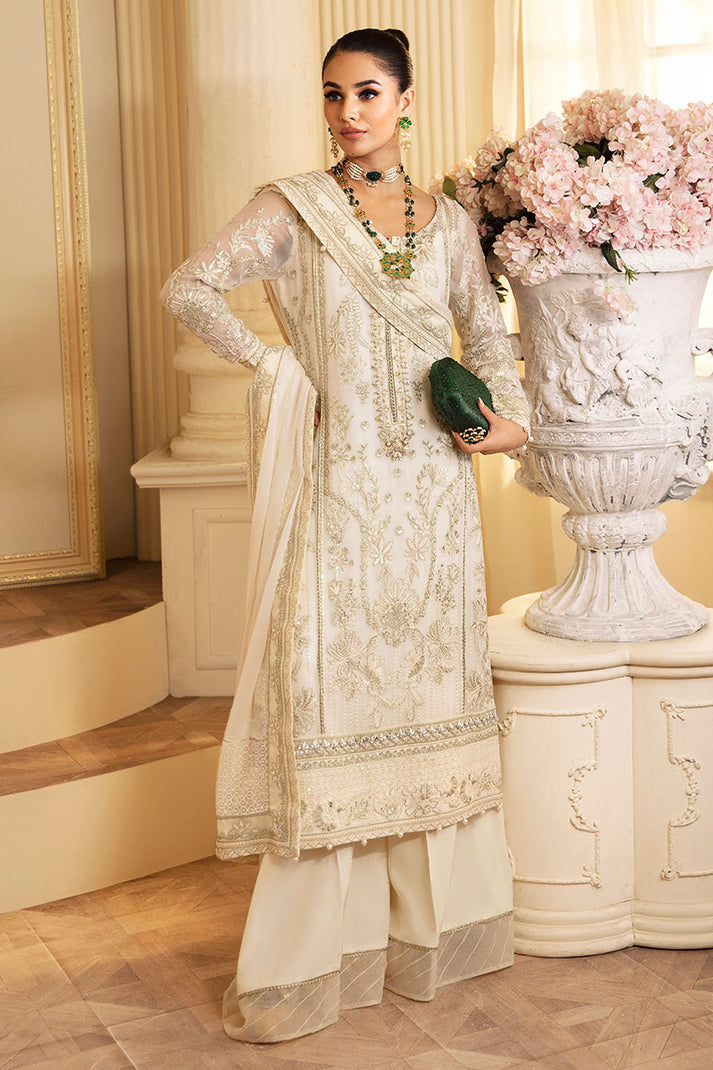 Gulaal | Embroidered Chiffon 24 | Delphine -  Gulaal Formal - Original Designer Dress - House of Maryam