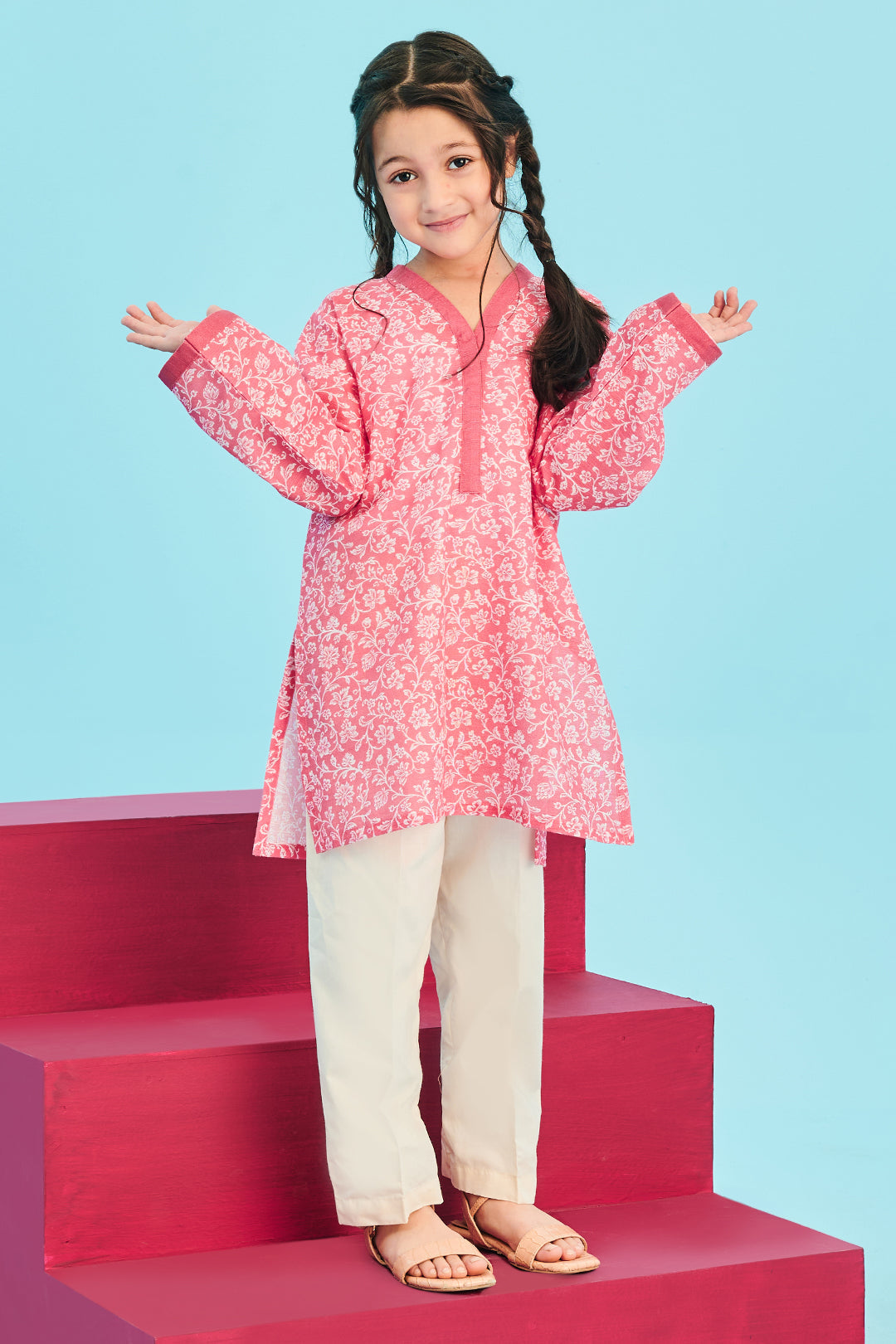 Zellbury Girls | 1 Piece Khaddar | Kurta - 1693 -  Zellbury Girls Essential Pret - Original Designer Dress - House of Maryam