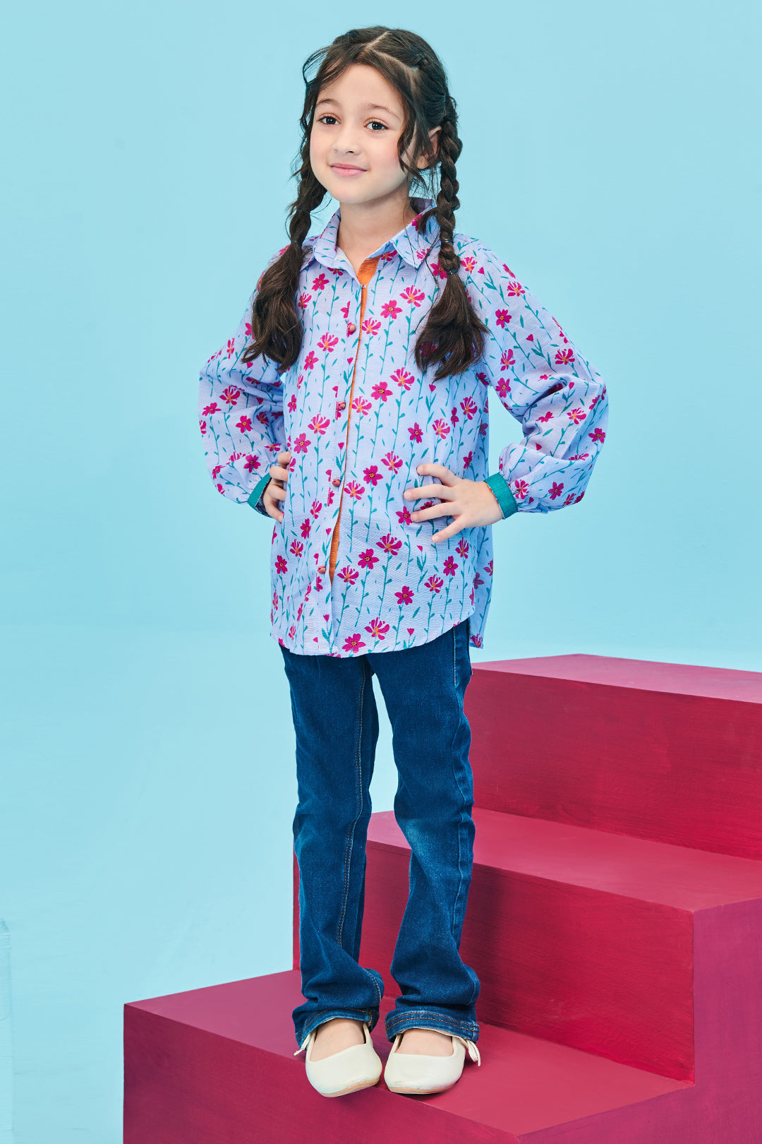 Zellbury Girls | 1 Piece Khaddar | Kurta - 1694 -  Zellbury Girls Essential Pret - Original Designer Dress - House of Maryam