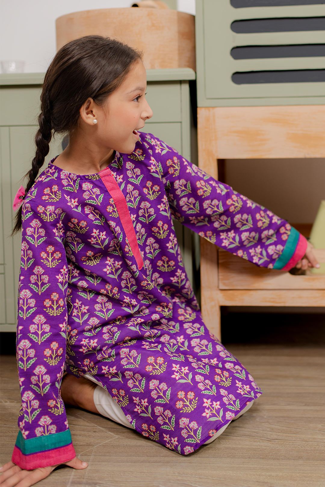 Zellbury Girls | 1 Piece Khaddar | Kurta - 1699 -  Zellbury Girls Essential Pret - Original Designer Dress - House of Maryam