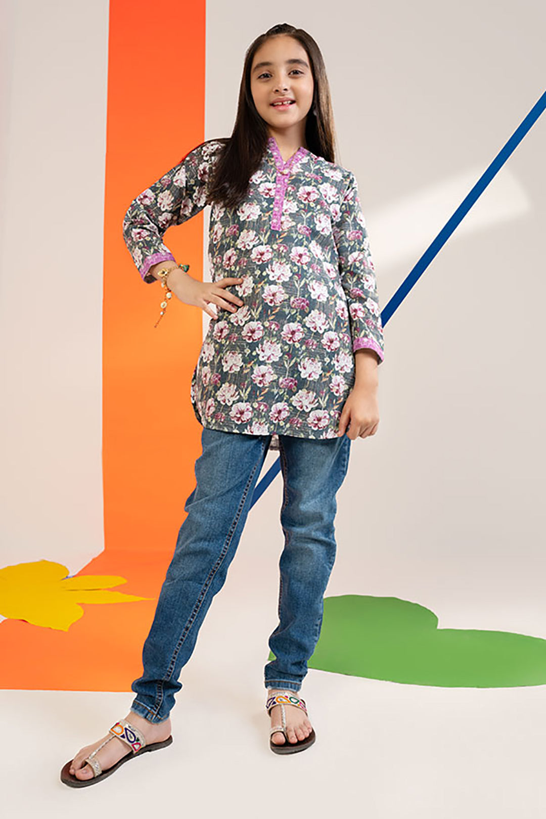 Zellbury Girls | 1 Piece Khaddar | Kurta - 1218 -  Zellbury Girls Essential Pret - Original Designer Dress - House of Maryam