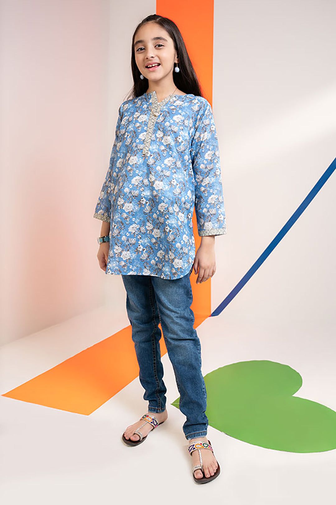 Zellbury Girls | 1 Piece Khaddar | Kurta - 1219 -  Zellbury Girls Essential Pret - Original Designer Dress - House of Maryam