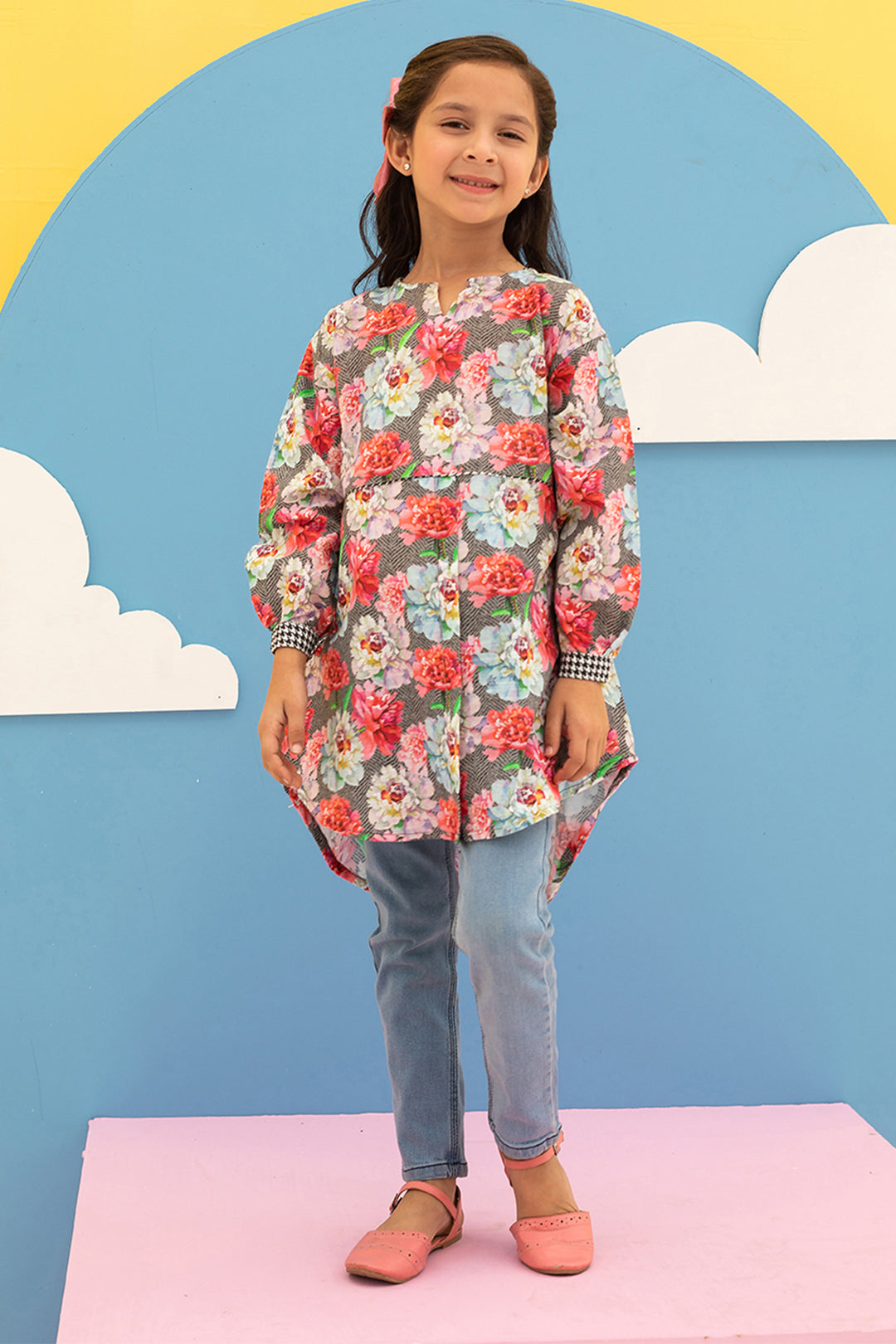 Zellbury Girls | 1 Piece Khaddar | Kurta - 1223 -  Zellbury Girls Essential Pret - Original Designer Dress - House of Maryam