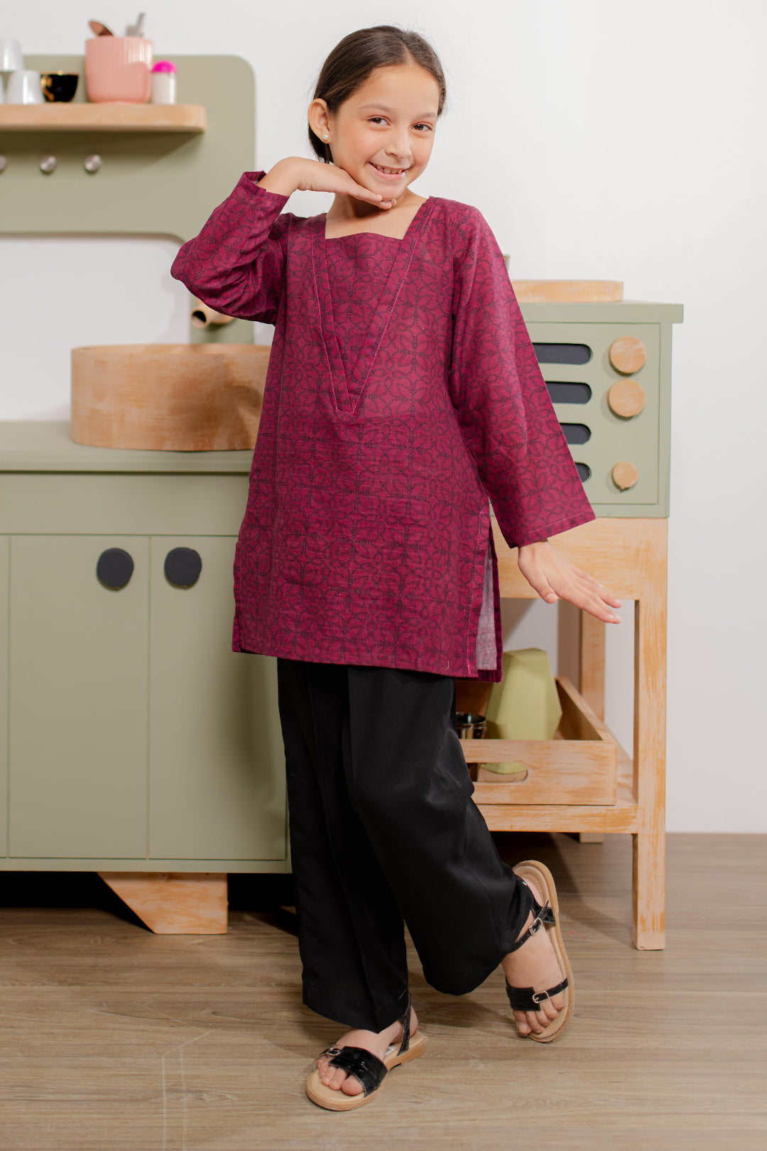 Zellbury Girls | 1 Piece Khaddar | Kurta - 1170 -  Zellbury Girls Essential Pret - Original Designer Dress - House of Maryam