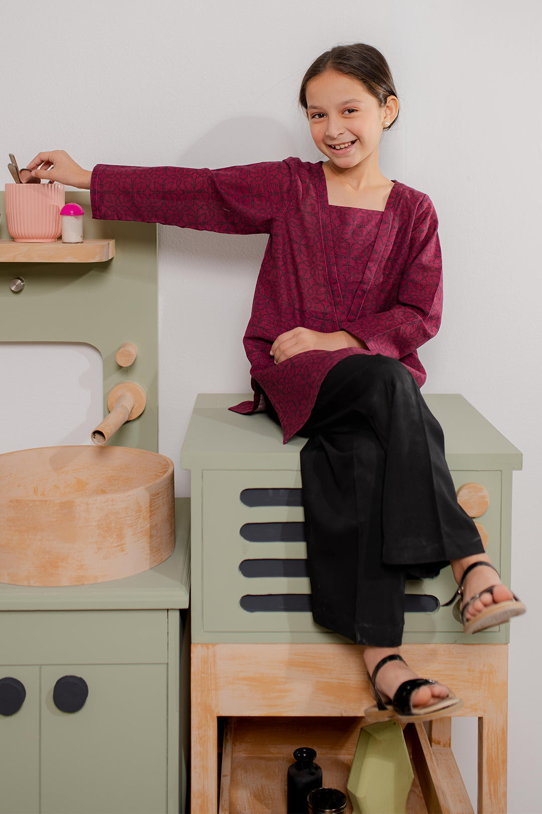 Zellbury Girls | 1 Piece Khaddar | Kurta - 1170 -  Zellbury Girls Essential Pret - Original Designer Dress - House of Maryam