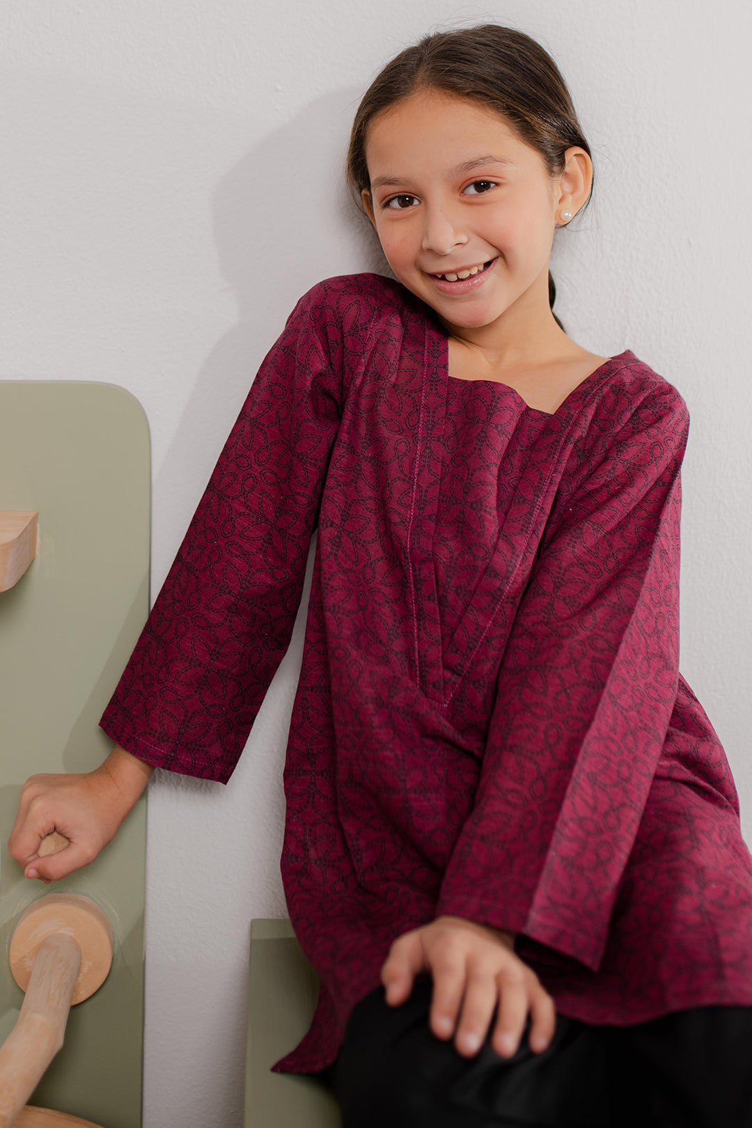 Zellbury Girls | 1 Piece Khaddar | Kurta - 1170 -  Zellbury Girls Essential Pret - Original Designer Dress - House of Maryam