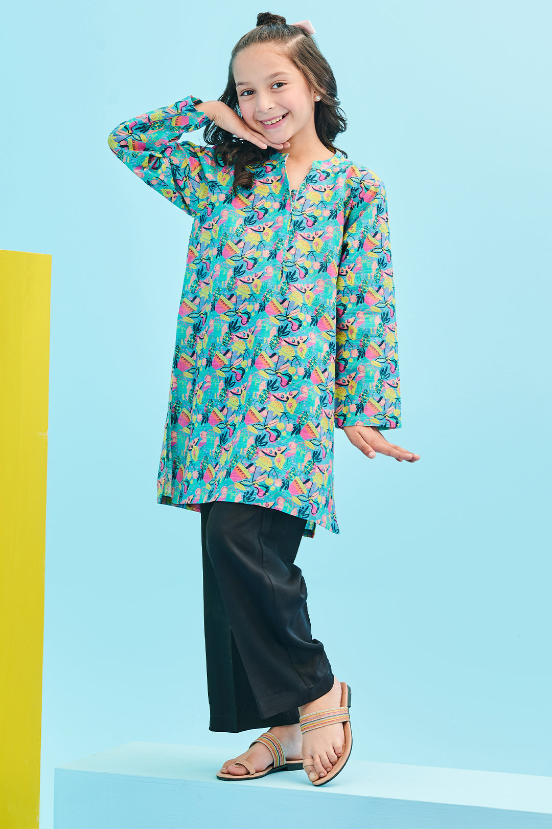 Zellbury Girls | 1 Piece Khaddar | Kurta - 1173 -  Zellbury Girls Essential Pret - Original Designer Dress - House of Maryam