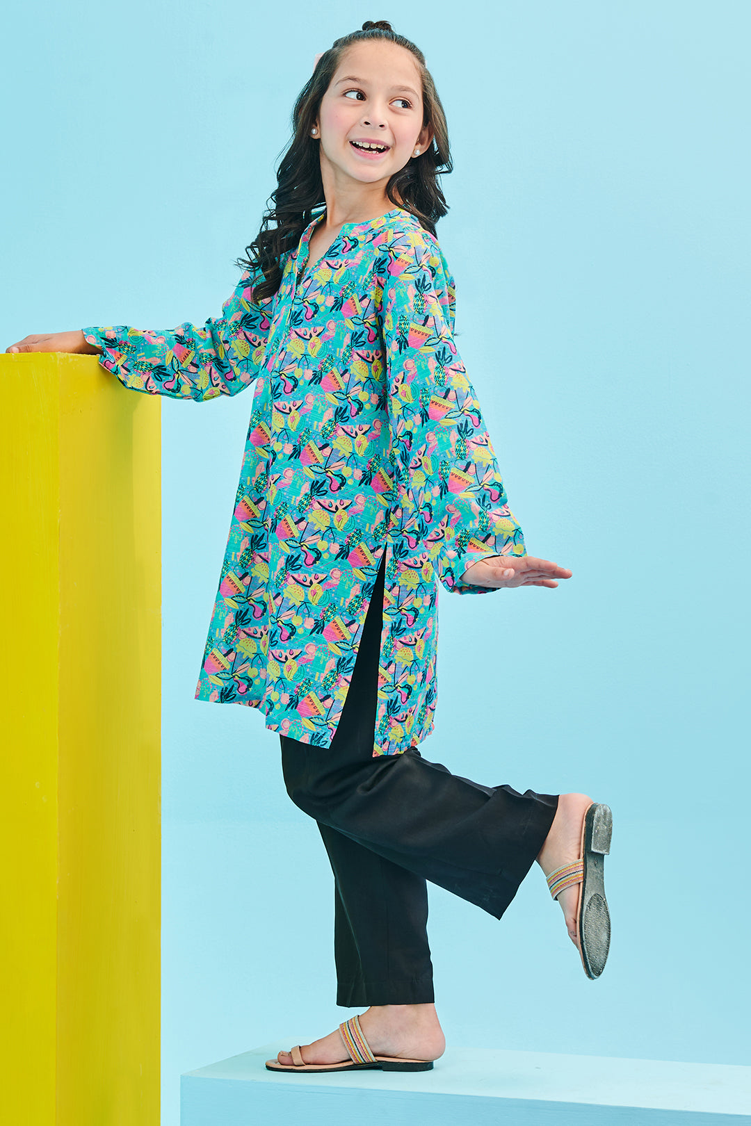 Zellbury Girls | 1 Piece Khaddar | Kurta - 1173 -  Zellbury Girls Essential Pret - Original Designer Dress - House of Maryam