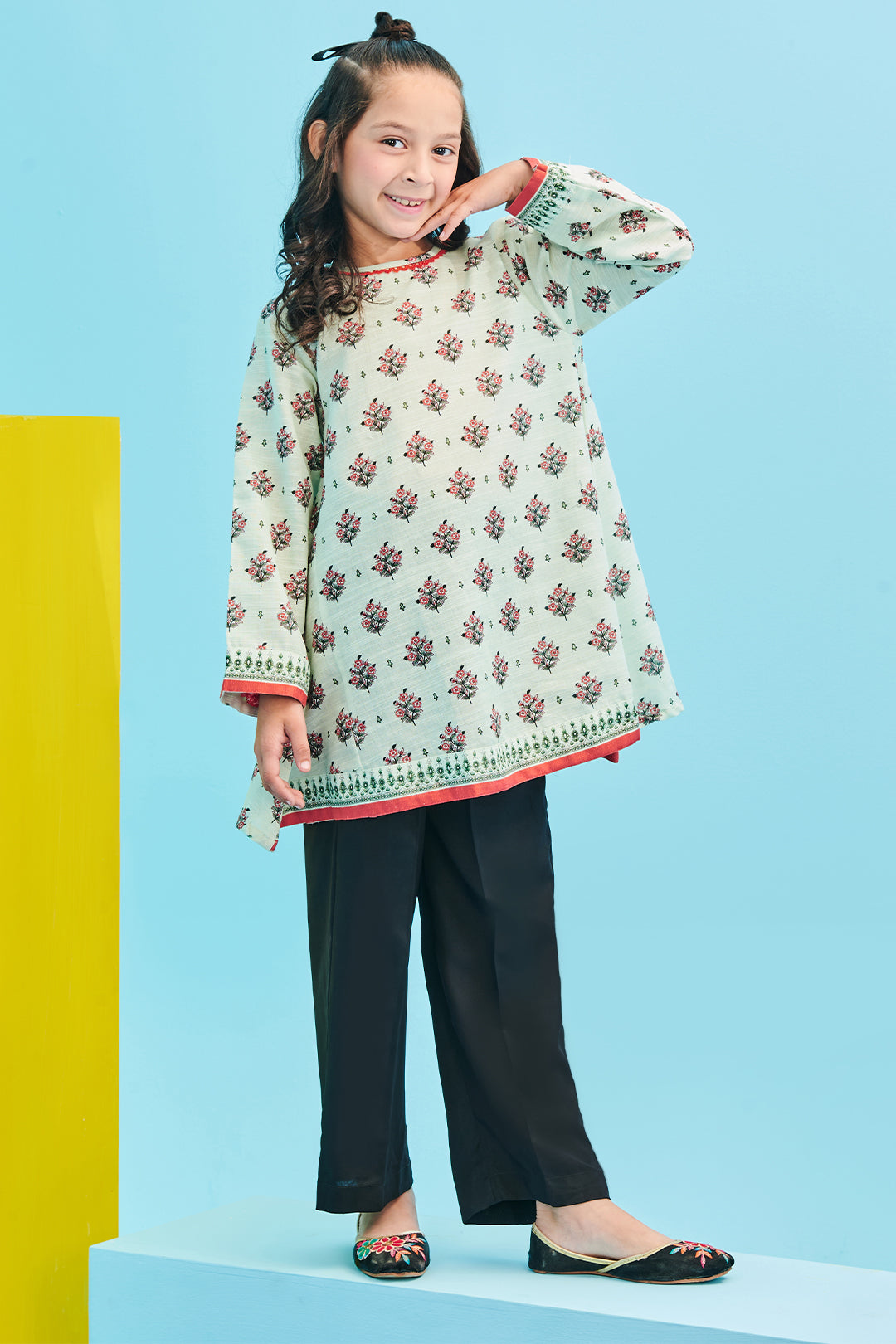 Zellbury Girls | 1 Piece Khaddar | Kurta - 1733 -  Zellbury Girls Essential Pret - Original Designer Dress - House of Maryam