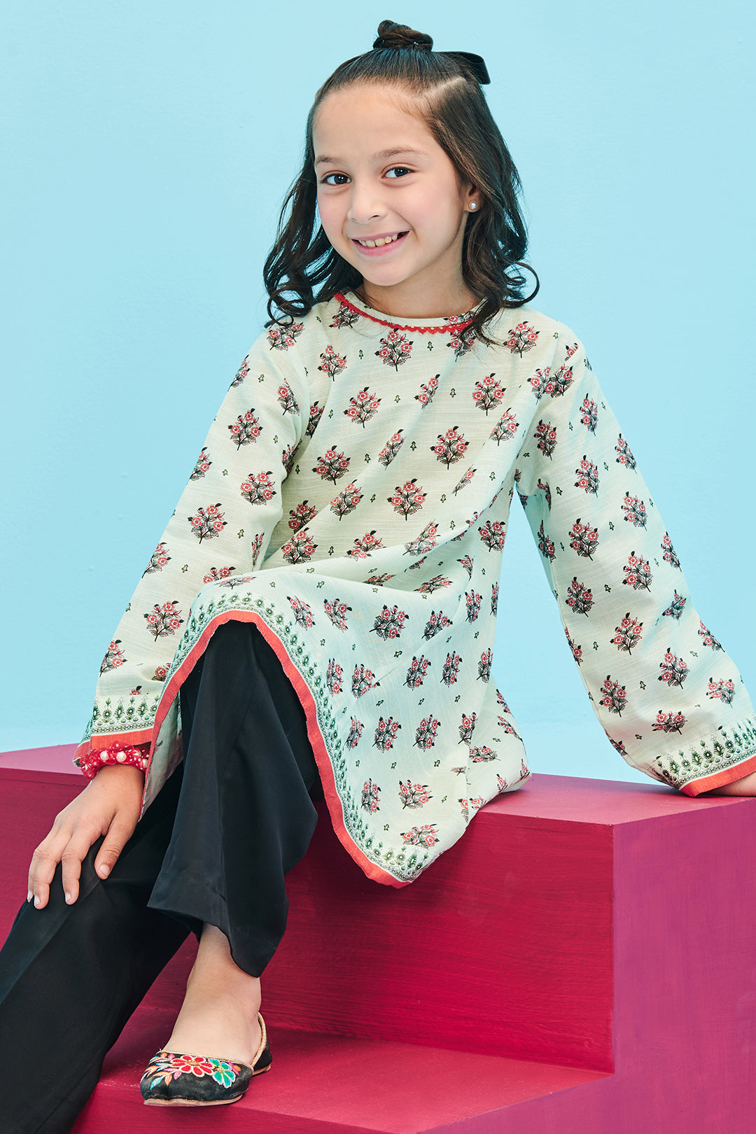 Zellbury Girls | 1 Piece Khaddar | Kurta - 1733 -  Zellbury Girls Essential Pret - Original Designer Dress - House of Maryam