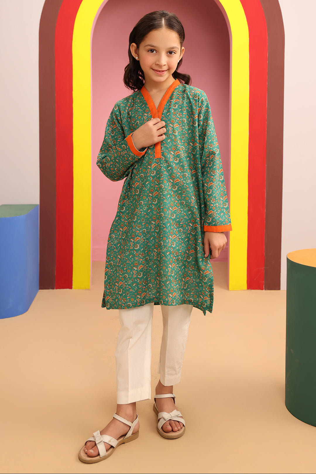Zellbury Girls | 1 Piece Khaddar | Kurta - 1776 -  Zellbury Girls Essential Pret - Original Designer Dress - House of Maryam