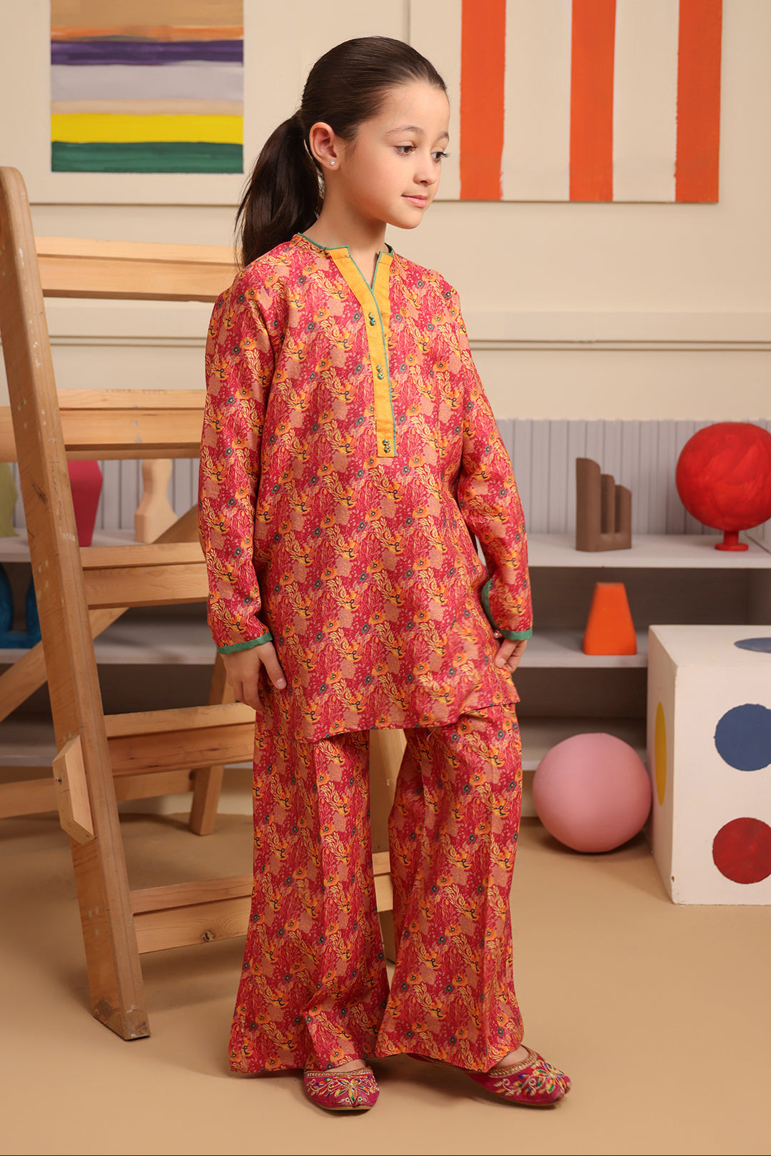 Zellbury Girls | 2 Piece Karandi | Kurta Trouser - 2759 -  Zellbury Girls Essential Pret - Original Designer Dress - House of Maryam