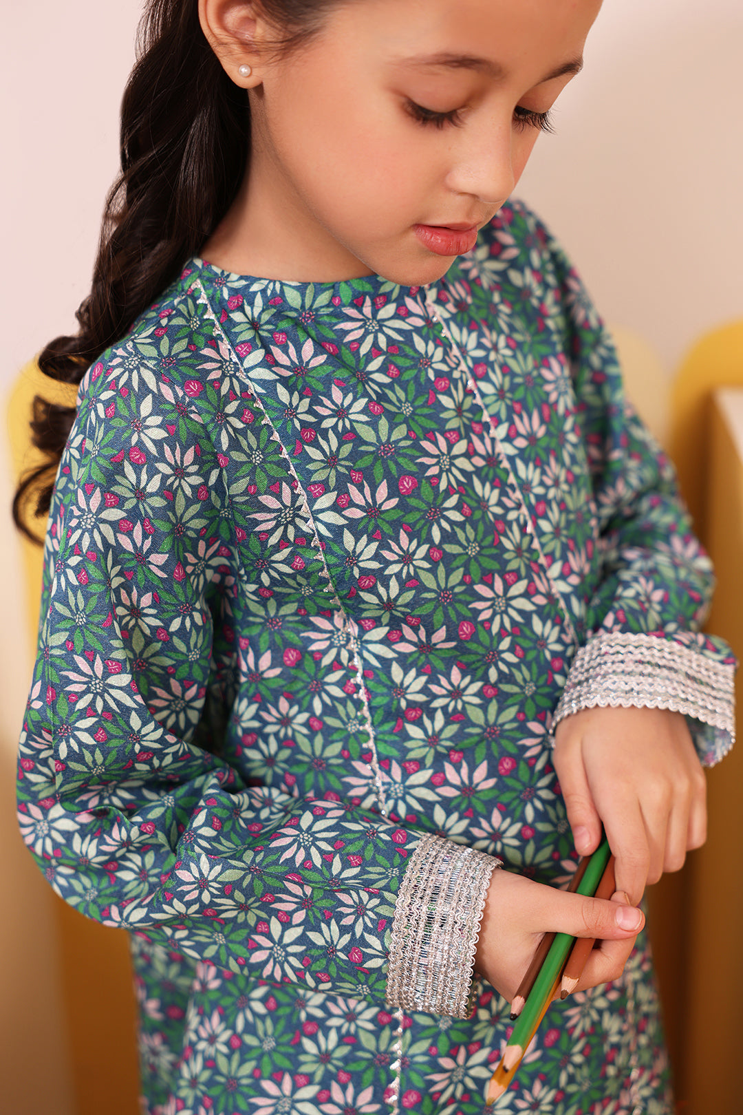 Zellbury Girls | 2 Piece Karandi | Kurta Trouser - 2762 -  Zellbury Girls Essential Pret - Original Designer Dress - House of Maryam