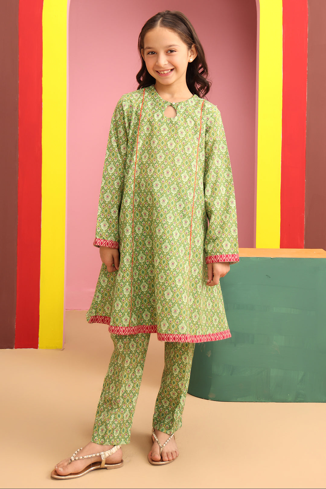 Zellbury Girls | 2 Piece Khaddar | Kurta Trouser - 2784 -  Zellbury Girls Essential Pret - Original Designer Dress - House of Maryam