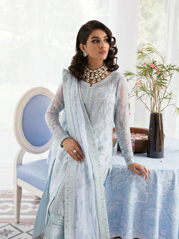 Gulaal | Embroidered Chiffon 23 | Wisteria -  Gulaal Formal - Original Designer Dress - House of Maryam