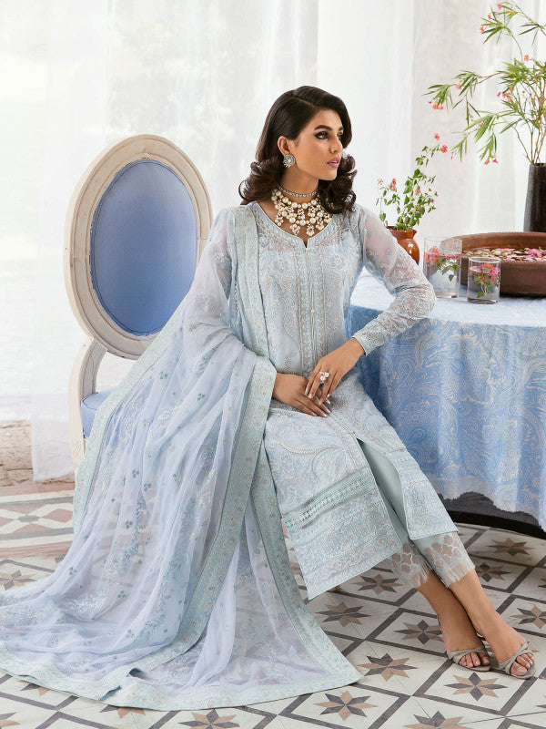 Gulaal | Embroidered Chiffon 23 | Wisteria -  Gulaal Formal - Original Designer Dress - House of Maryam