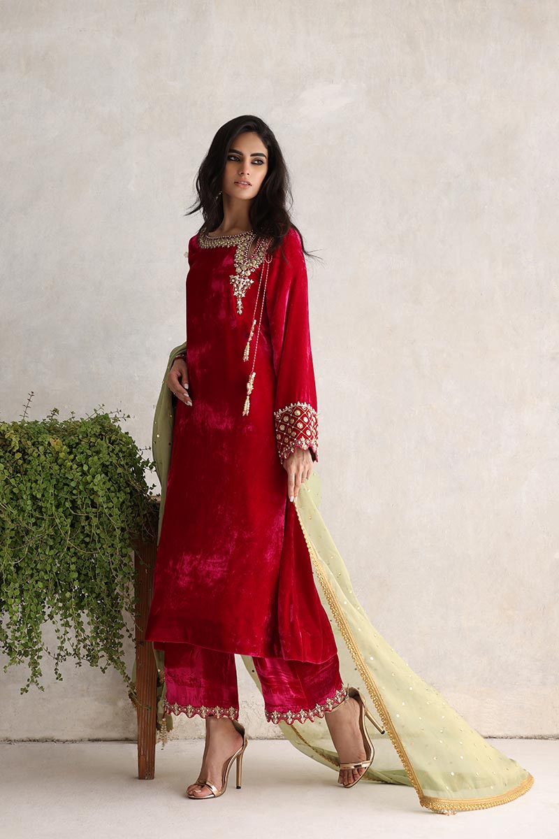 Sana Abbas | Velvet Formals | GULAAL -  Sana Abbas Ladies Clothes - Original Designer Dress - House of Maryam