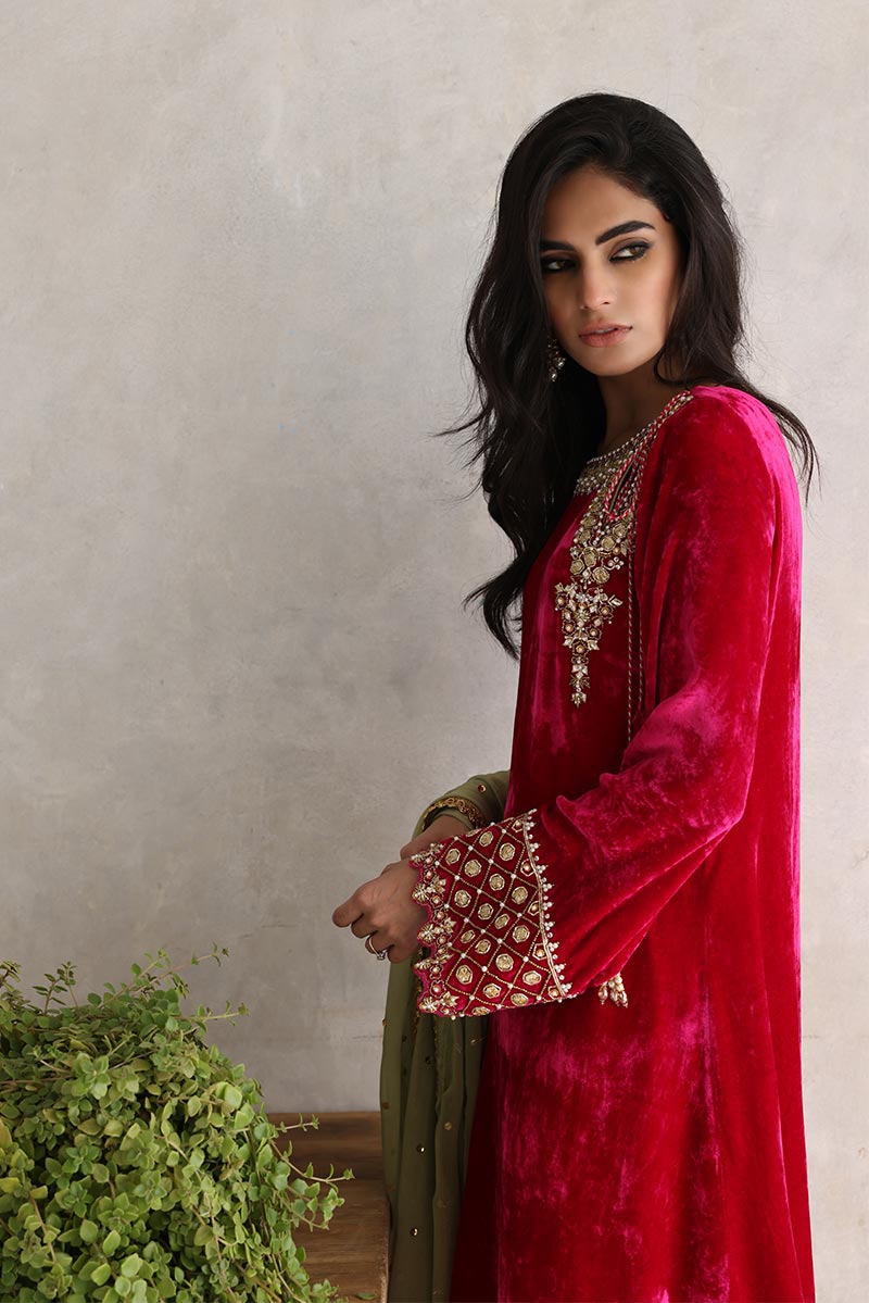 Sana Abbas | Velvet Formals | GULAAL -  Sana Abbas Ladies Clothes - Original Designer Dress - House of Maryam