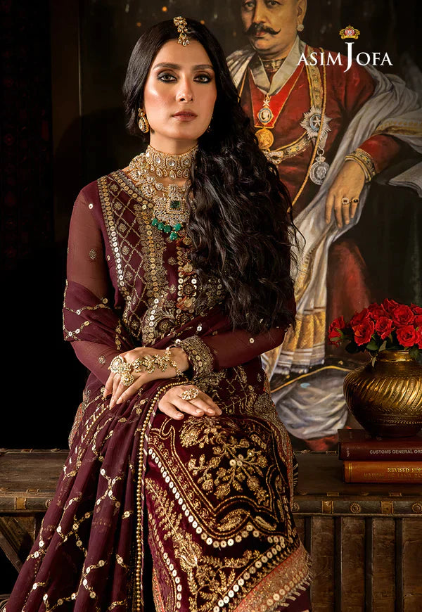 Asim Jofa | Velvet Festive 23 | AJVF-12 -  Asim Jofa Formal - Original Designer Dress - House of Maryam