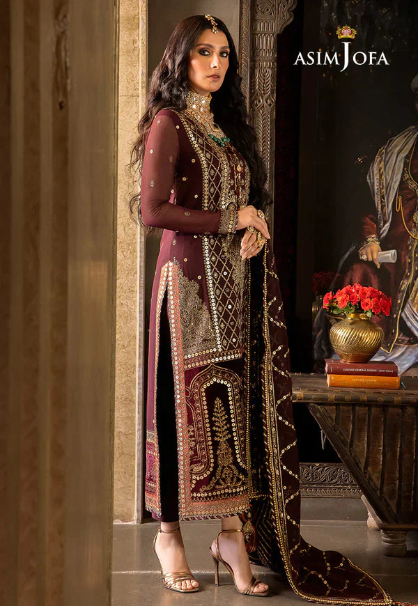 Asim Jofa | Velvet Festive 23 | AJVF-12 -  Asim Jofa Formal - Original Designer Dress - House of Maryam