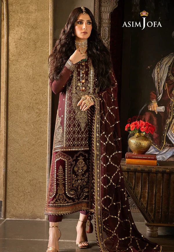 Asim Jofa | Velvet Festive 23 | AJVF-12 -  Asim Jofa Formal - Original Designer Dress - House of Maryam