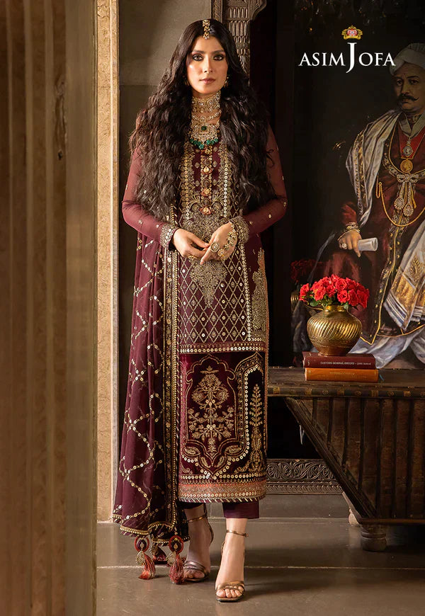 Asim Jofa | Velvet Festive 23 | AJVF-12 -  Asim Jofa Formal - Original Designer Dress - House of Maryam