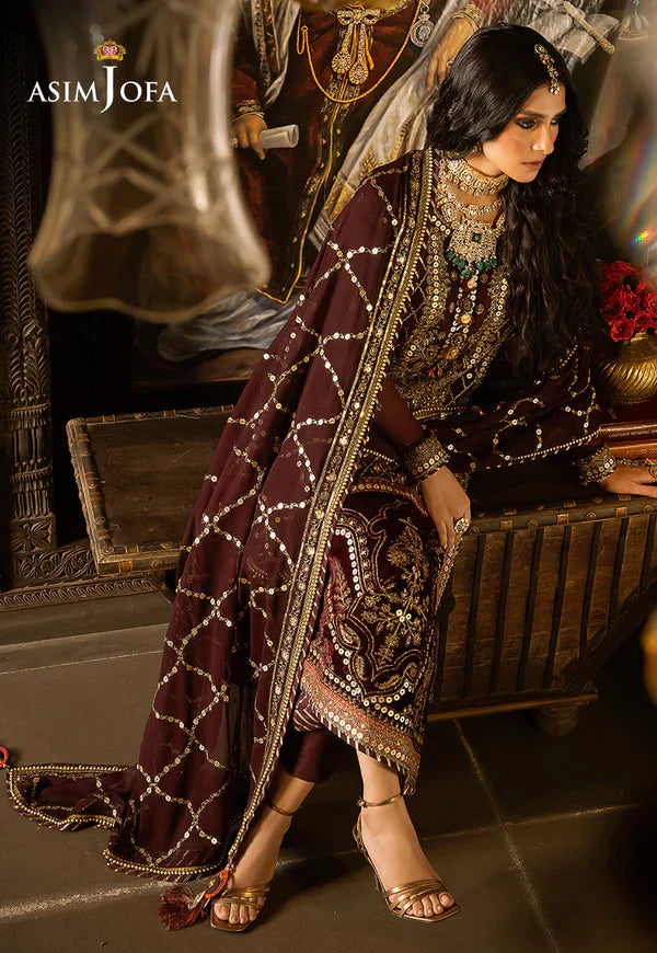 Asim Jofa | Velvet Festive 23 | AJVF-12 -  Asim Jofa Formal - Original Designer Dress - House of Maryam