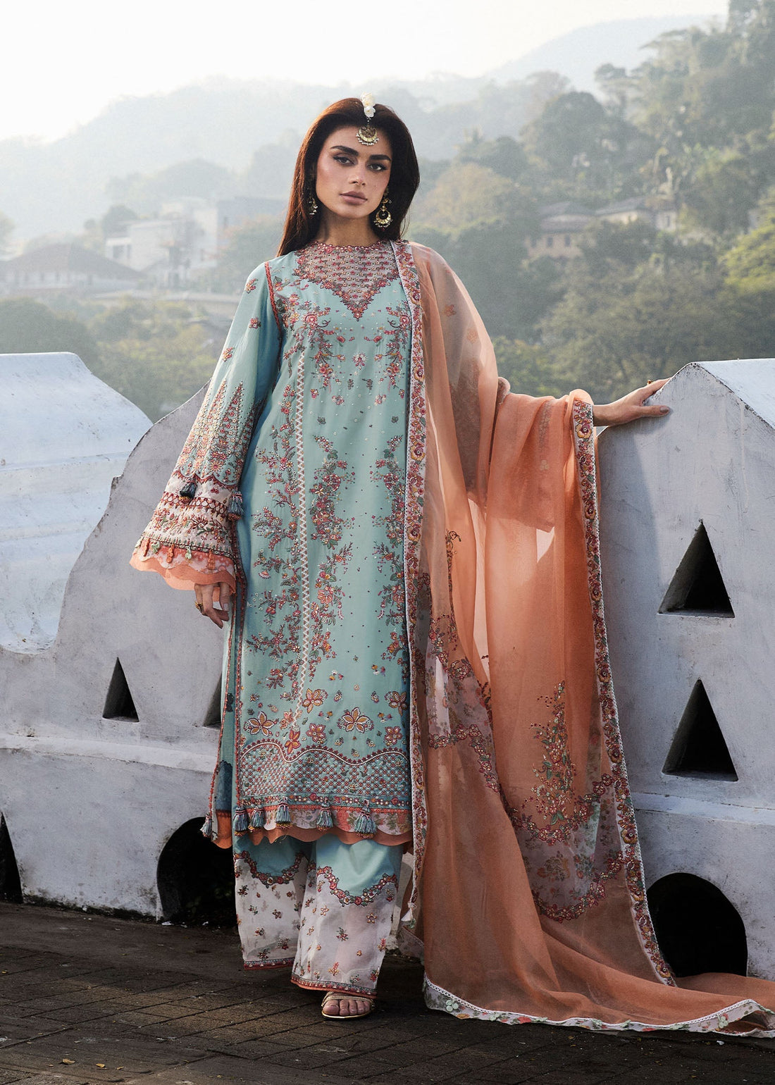 Hussain Rehar | Luxury Lawn 25 | Malibu -  Hussain Rehar Ladies Clothes - Original Designer Dress - House of Maryam
