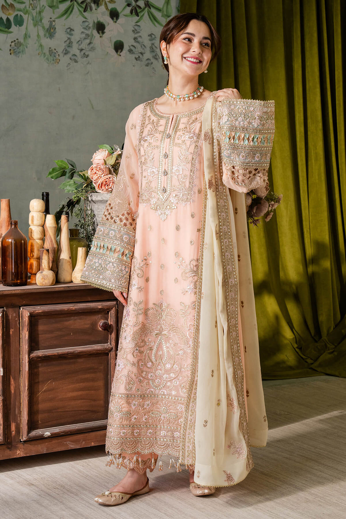 Imrozia Premium | Naina Chiffon | I-193 Kashud -  Imrozia Premium Formal - Original Designer Dress - House of Maryam