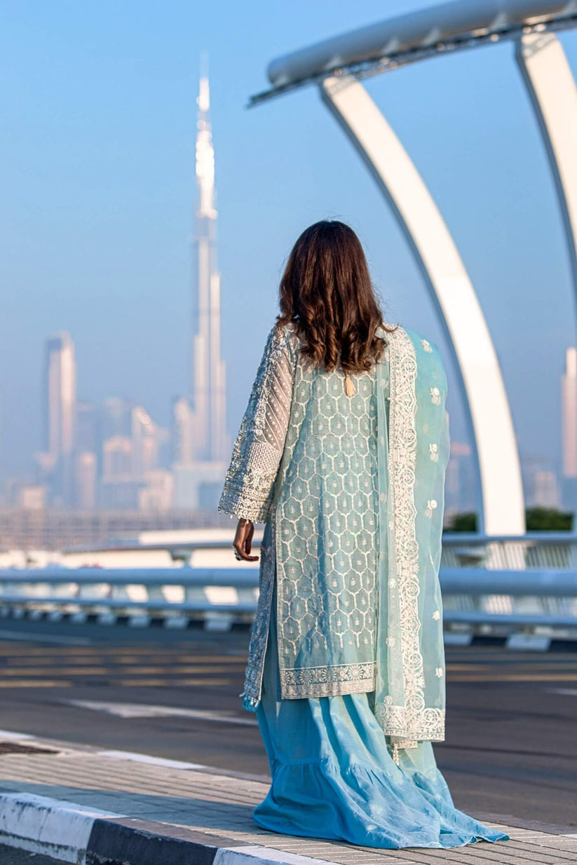Kara | Kamdani Festive Collection | Icy Cascade -  Kara Ladies Clothes - Original Designer Dress - House of Maryam