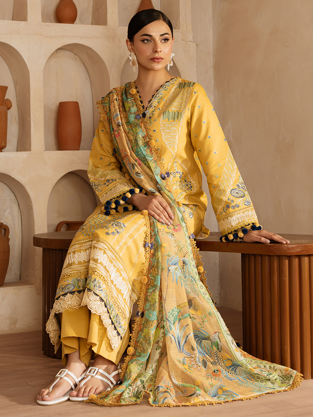 Mahnur | Florence Luxury Lawn 25 | ILENA -  Mahnur Ladies Clothes - Original Designer Dress - House of Maryam