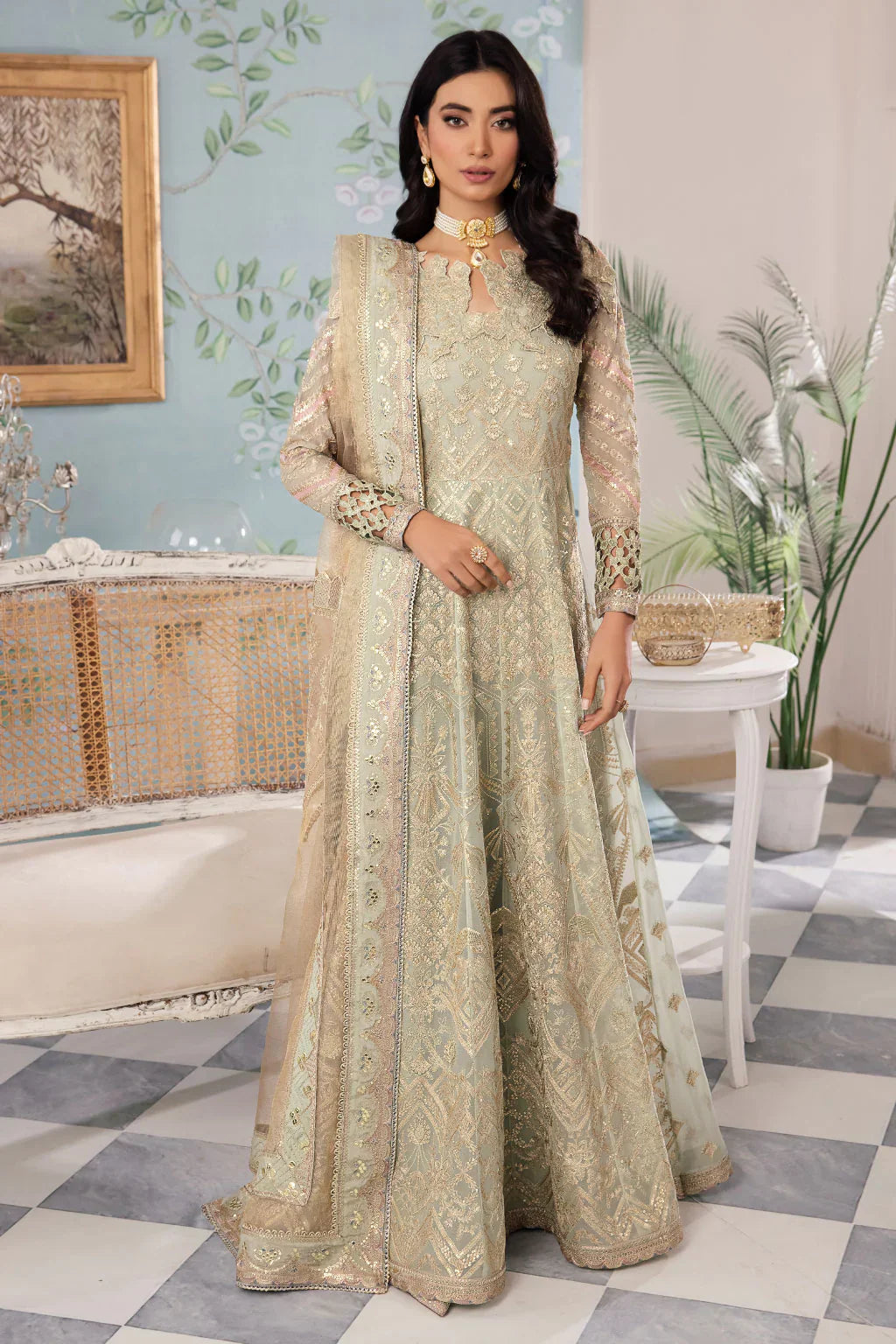 Iznik | Chinnon Chiffon | CC-33 QIANA -  Iznik Formal - Original Designer Dress - House of Maryam