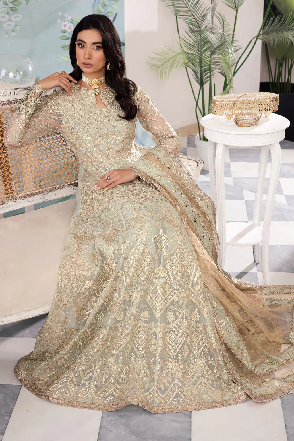 Iznik | Chinnon Chiffon | CC-33 QIANA -  Iznik Formal - Original Designer Dress - House of Maryam