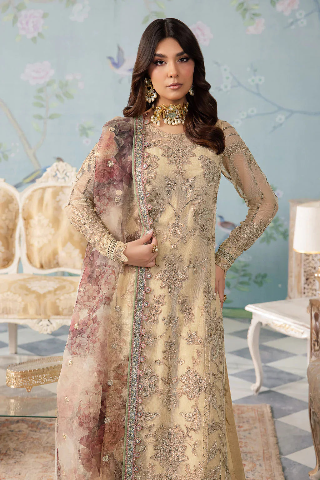 Iznik | Chinnon Chiffon | CC-31 ALYA -  Iznik Formal - Original Designer Dress - House of Maryam
