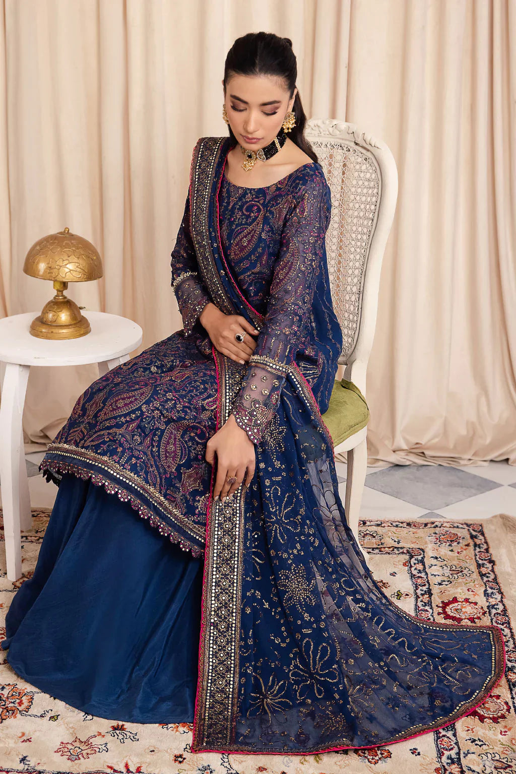 Iznik | Chinnon Chiffon | CC-34 ASHAH -  Iznik Formal - Original Designer Dress - House of Maryam