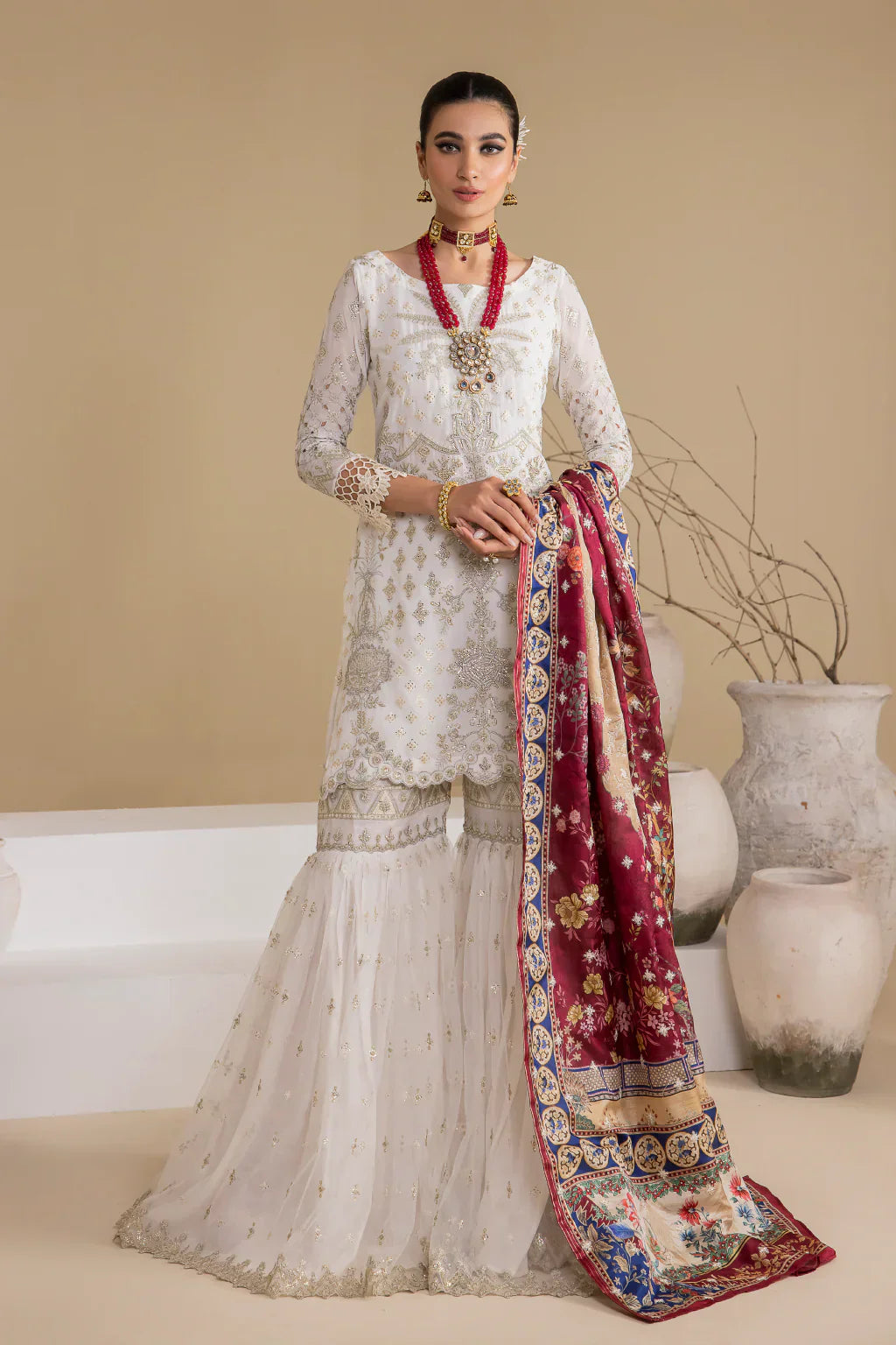 Iznik | Chinnon Chiffon | CC-24 BIANCA -  Iznik Formal - Original Designer Dress - House of Maryam