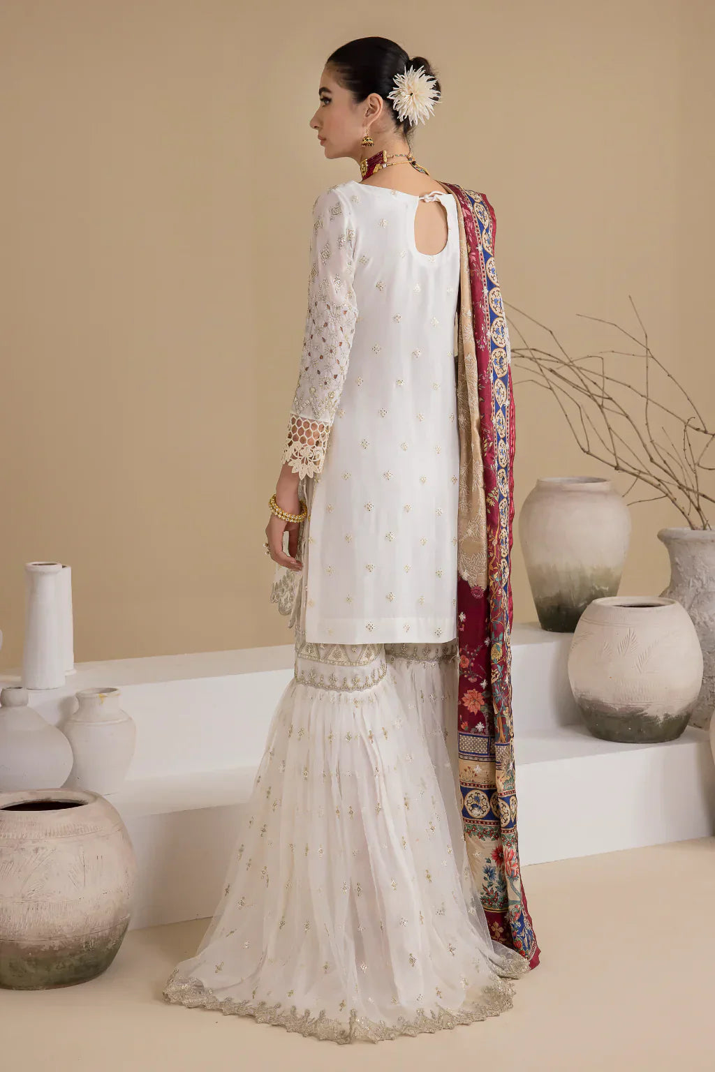 Iznik | Chinnon Chiffon | CC-24 BIANCA -  Iznik Formal - Original Designer Dress - House of Maryam
