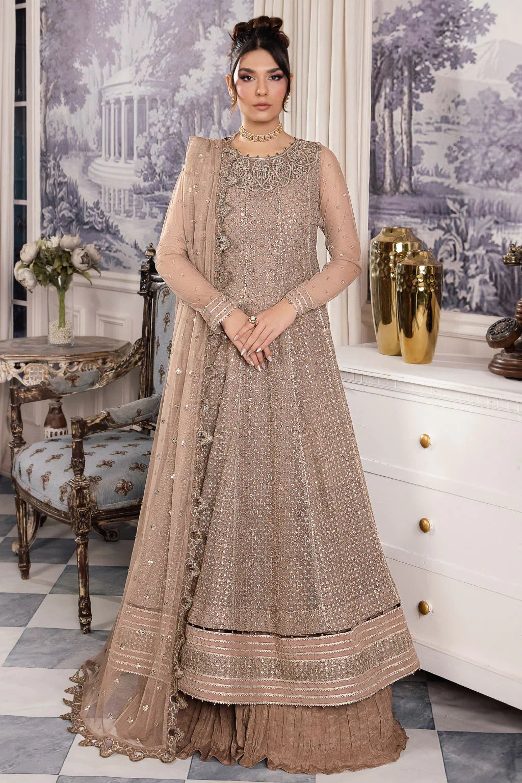 Iznik | Chinnon Chiffon | CC-36 DAMIYAH -  Iznik Formal - Original Designer Dress - House of Maryam