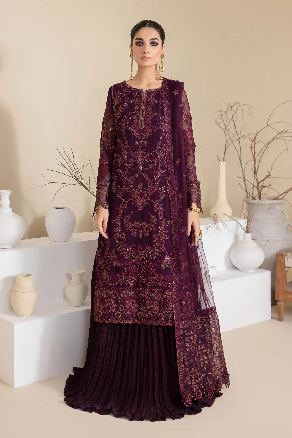 Iznik | Chinnon Chiffon | CC-28 KEEYA -  Iznik Formal - Original Designer Dress - House of Maryam
