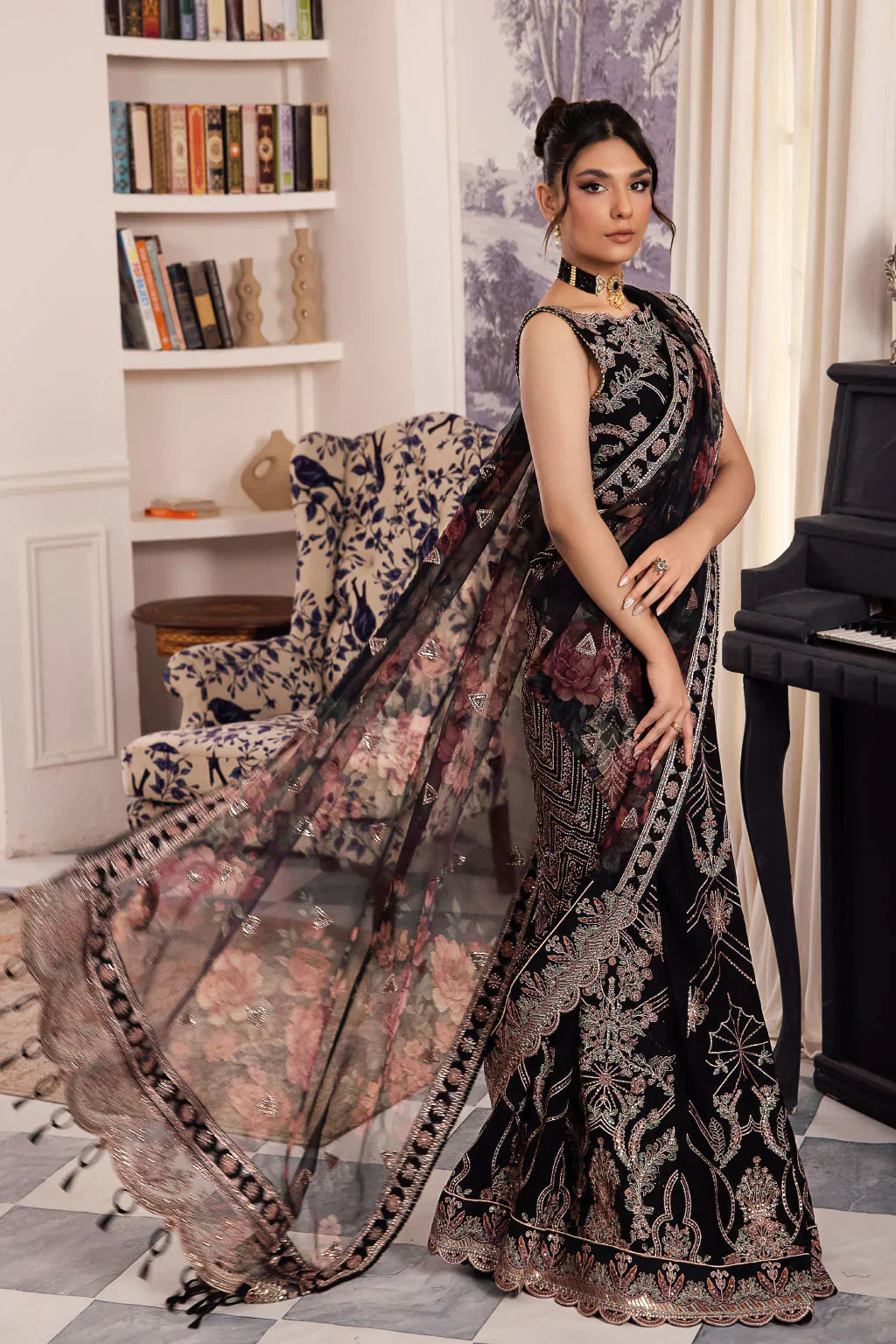 Iznik | Chinnon Chiffon | CC-32 KIAH -  Iznik Formal - Original Designer Dress - House of Maryam