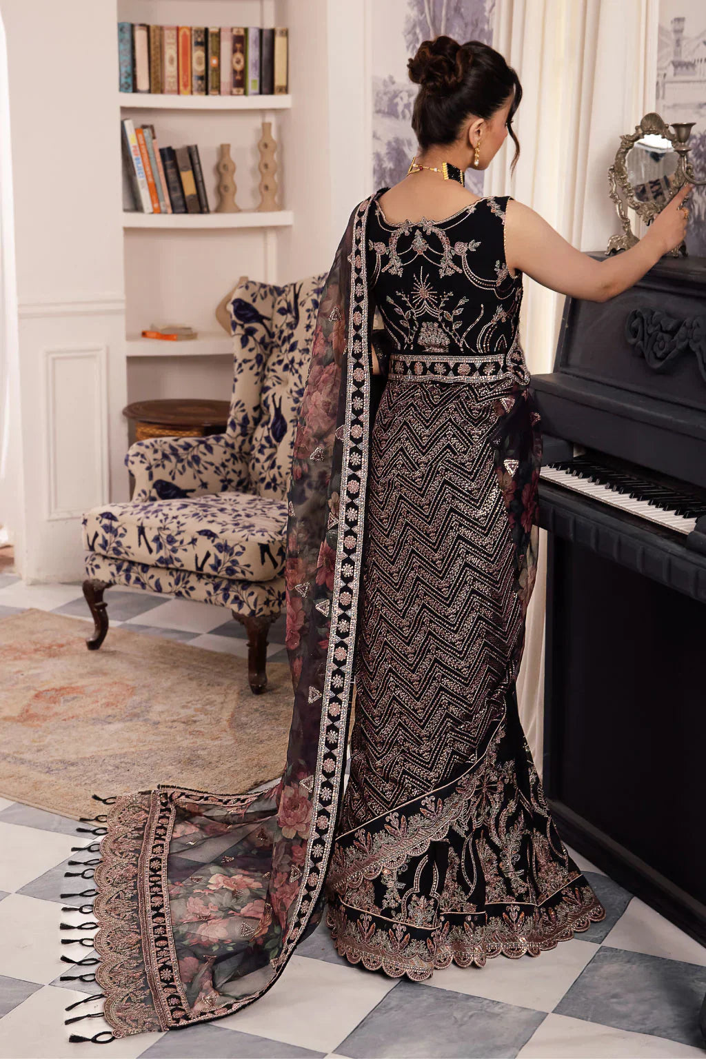Iznik | Chinnon Chiffon | CC-32 KIAH -  Iznik Formal - Original Designer Dress - House of Maryam