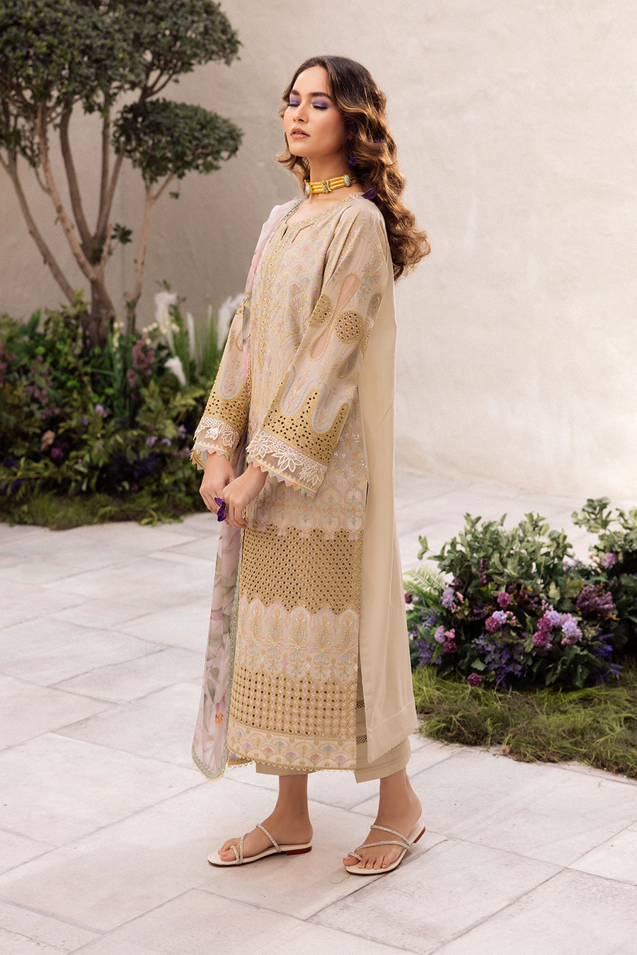 Iznik | Dahlia Embroidered Lawn | DL-03 -  Iznik Luxury - Original Designer Dress - House of Maryam