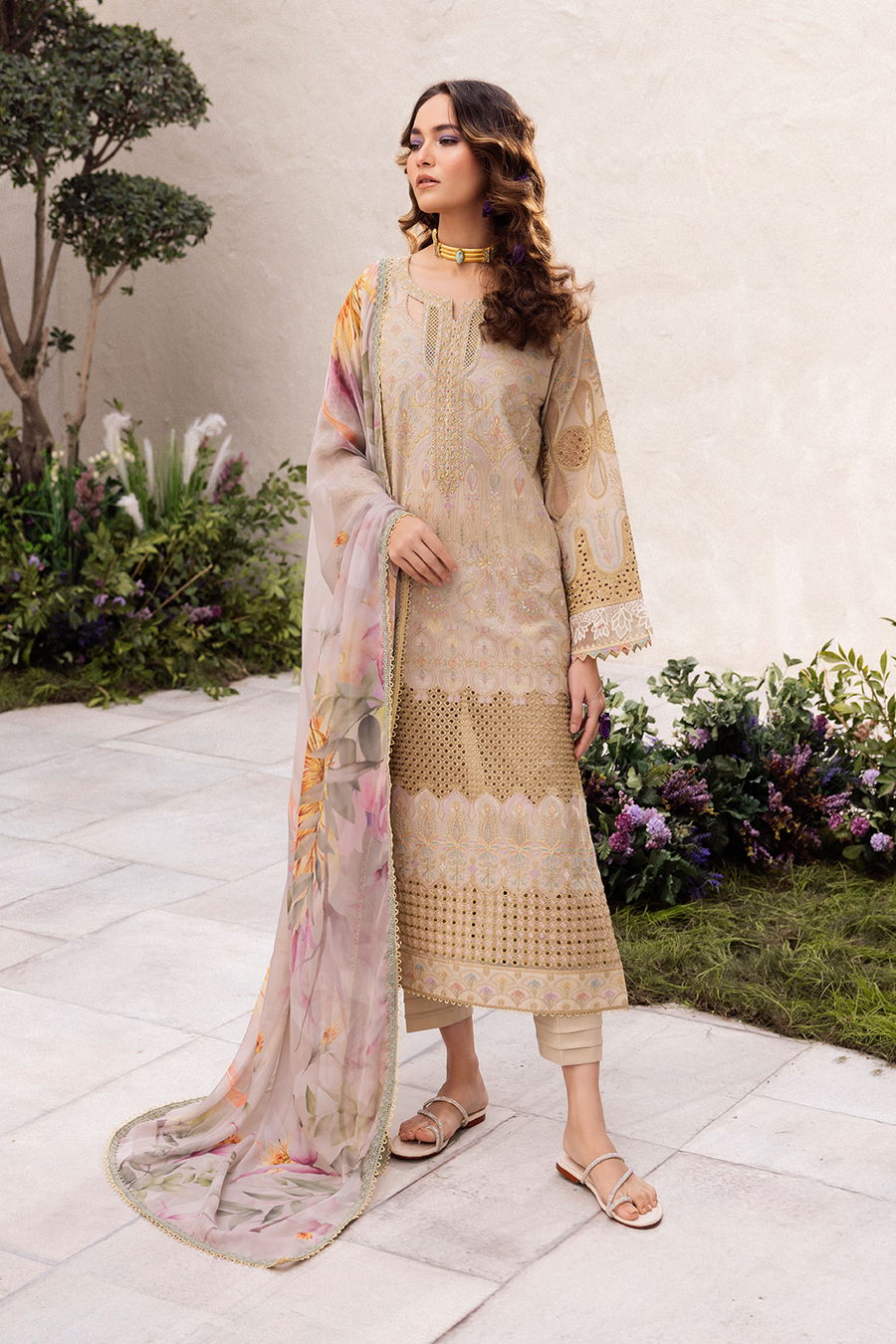 Iznik | Dahlia Embroidered Lawn | DL-03 -  Iznik Luxury - Original Designer Dress - House of Maryam