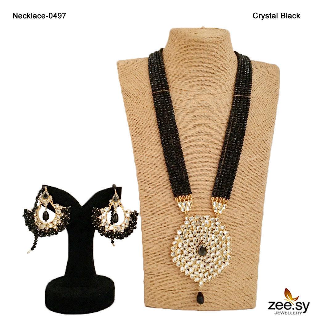 Lotus Necklace-0497 -  Zeesy Necklace Sets - Original Designer Dress - House of Maryam