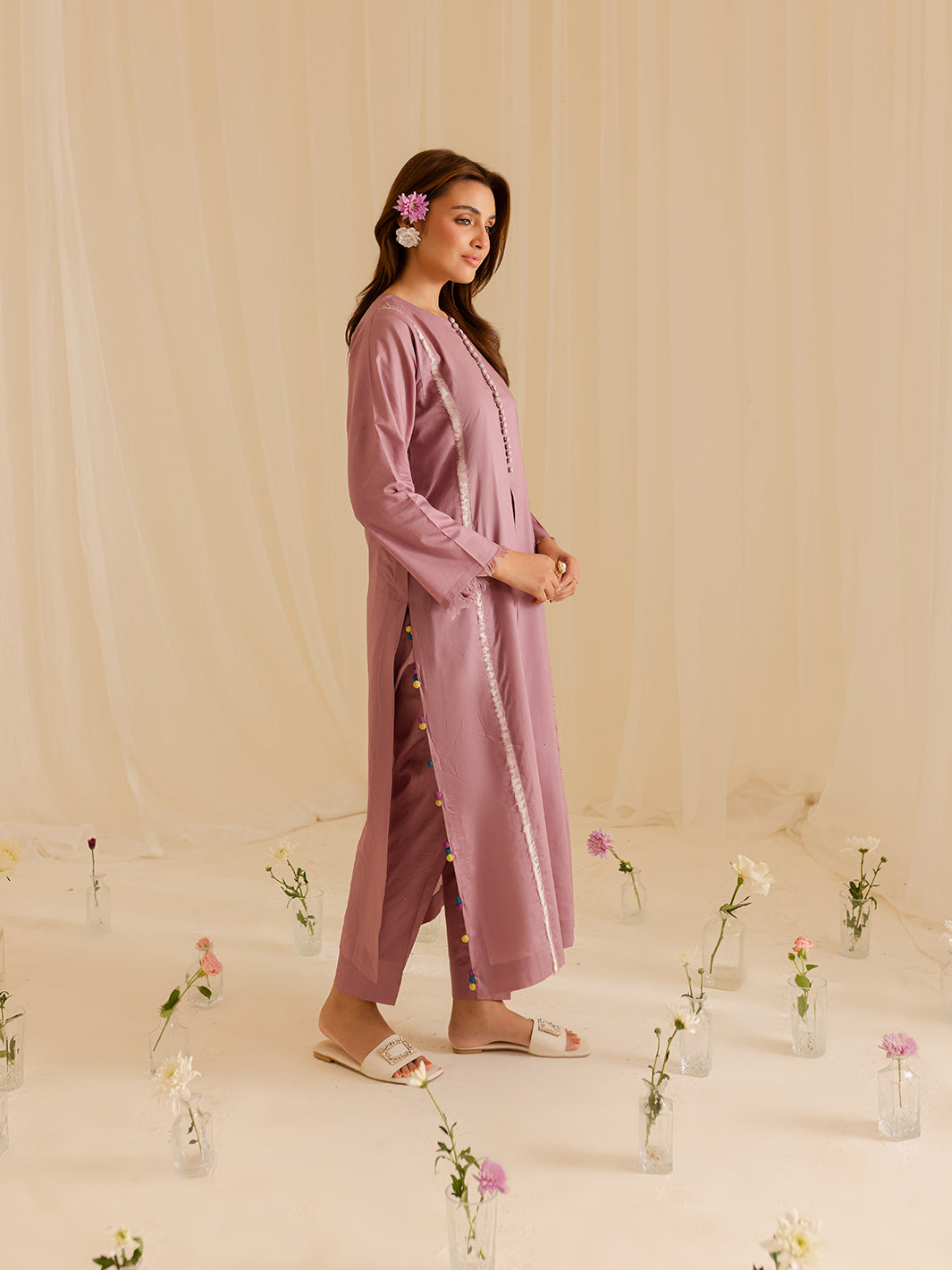 Mahnur | Petal Whispers Lawn Pret | Liliosa -  Mahnur Ladies Clothes - Original Designer Dress - House of Maryam